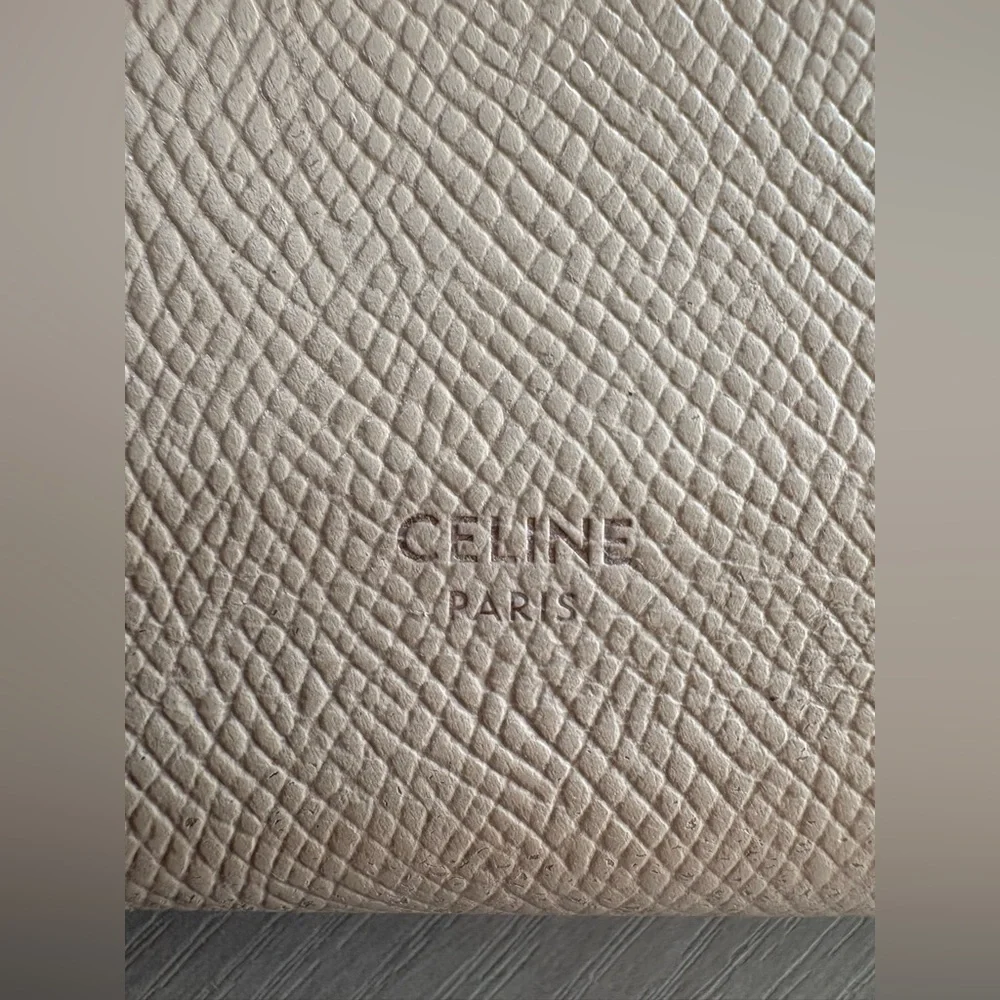 Celine Strap Continental  grained Calfskin  Wallet,Beige / Light Taupe - Picture 8 of 15